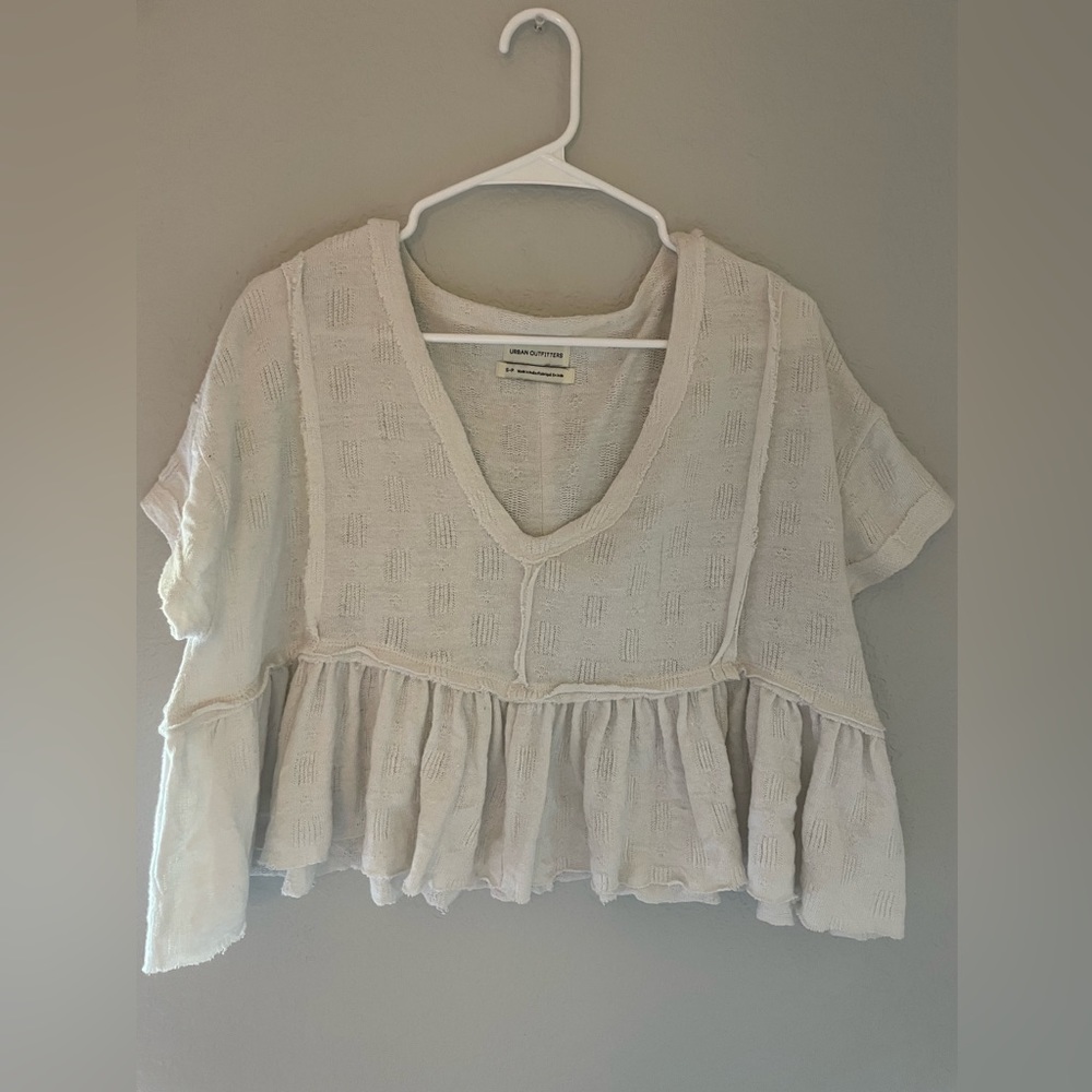 Urban Outfitters oversized crop light knit top
